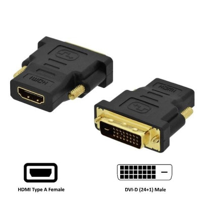 Adattatore Spina Dvi-D A Presa Hdmi Maschio 24+1 (Ec1371)