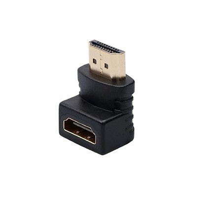 Adattatore Spina Hdmi (19Pin) A Presa Hdmi (19Pin) 90 Gradi Dorato