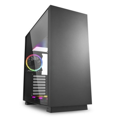 (Ricondizionato) Case Pure Steel Black Rgb Atx Vetro Temperato - Nero