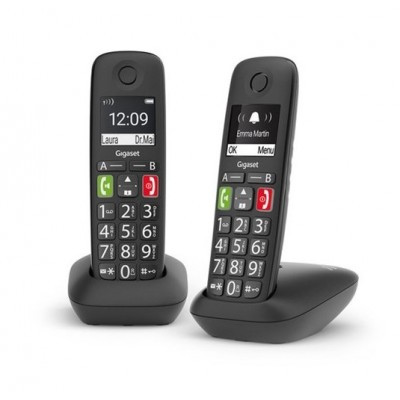 Telefono Cordless Gigaset Linea Senior E290 Duo Nero (L36852-H2901-K1)