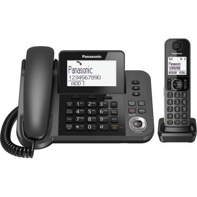 Telefono Fisso Dect Segreteria Telefonica Vivavoce + Cordless Kx-Tgf320Exm