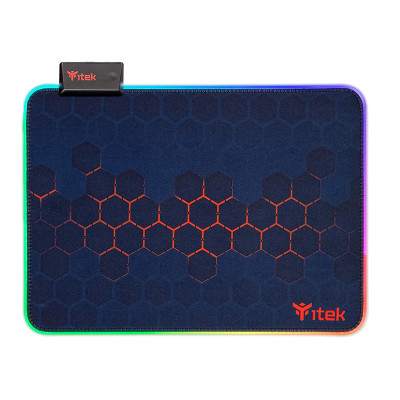 itek E1 Tappetino per mouse per gioco da computer Nero, Rosso