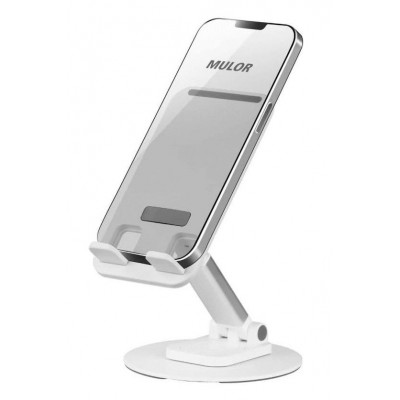 Supporto Pieghevole Da Tavolo Per Smartphone/Tablet (Le-161) Bianco