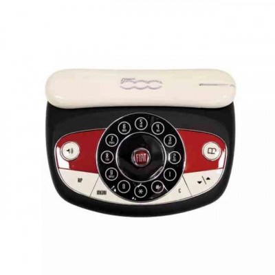 Telefono Fisso Cordless Fiat 500 Tastiera Touch Vivavoce