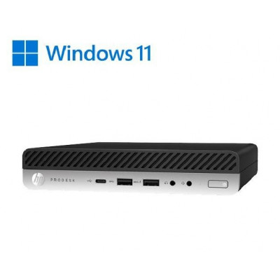 Pc Hp 400-600 G4 Mini Pc Intel Core I3-8X00T 16Gb 240Gb Ssd Windows 11 Pro - Ricondizionato - Gar. 12 Mesi