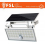 Faro da esterno solare con sensore di movimento 60w (6 led)