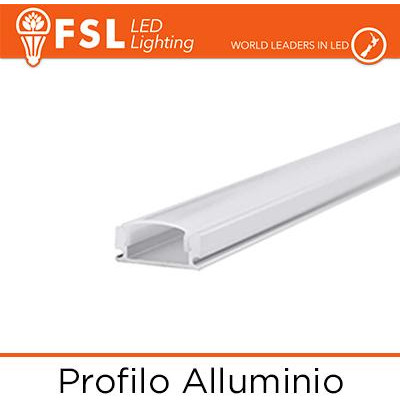 BARRA ALLUMINIO 6063 - U - 2m SILVER