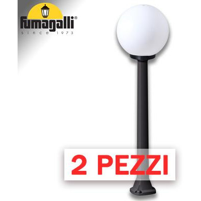 2x pezzi di GIAFFA/G250 NERO OPALE E27 LED 8,5W CCT 3WHITE - 100 cm