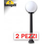 2x pezzi di GIAFFA/G250 NERO OPALE E27 LED 8,5W CCT 3WHITE - 100 cm