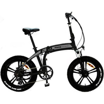 Bici Elettrica Con Pedalata Assistita Fat Bike Tokio - 250W - Nero/Argento (Md-E20Ff3-S)