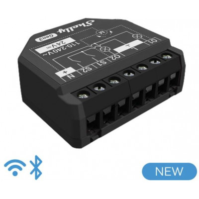Shelly Plus 2PM Gen3 - Smart Relay Tapparelle 16A AC/DC WiFi + PM