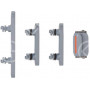 Set pulsanti laterali per iPhone 15/15 Plus blu 