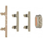 Set pulsanti laterali per iPhone 15/15 Plus giallo 
