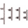 Set pulsanti laterali per iPhone 15 Pro/15 Pro Max bianco titanio 