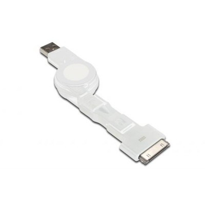 Cavo Dock 3 In 1 Retraibile Usb 2.0 + Connettori 30Pin Micro Usb E Mini Usb