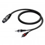 Cavo Audio Xlr Femmina / 2Xrca Maschio - 1.5Mt