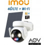 Imou Telecamera AOV PT a batteria 5Mp 3K Kit Wi-FI + 4G con SIM inclusa