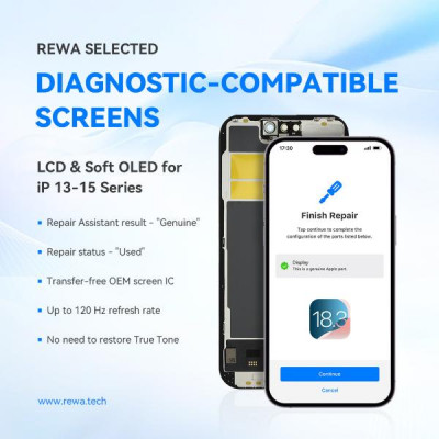 Display iPhone 15 Pro SOFT-OLED 120HZ Nero A+ Diagnostica
