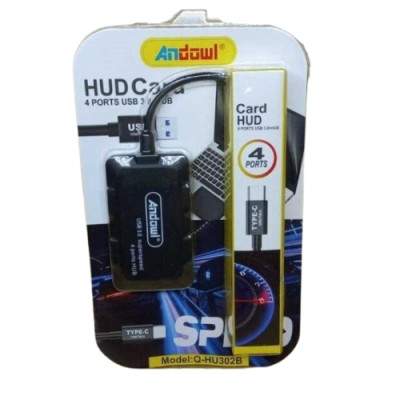 HUB 4 PORTE USB TYPE-C (Q-HU302B) (Andowl)