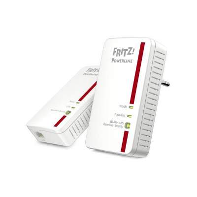 FRITZ!Powerline 1240E WLAN Set INT 1200 Mbit/s Collegamento ethernet LAN Wi-Fi Rosso, Bianco 2 pz