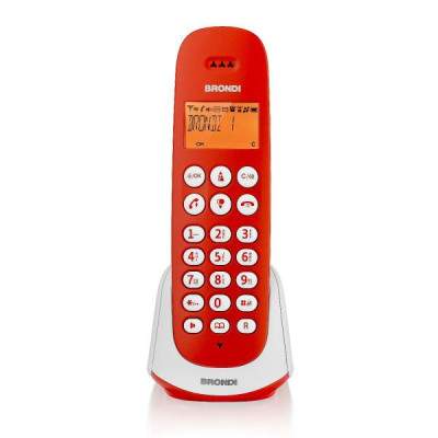 TELEFONO CORDLESS ADARA (10273842) BIANCO/ROSSO (Brondi)