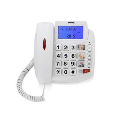 TELEFONO FISSO BRAVO 90 LCD BIANCO (Brondi)
