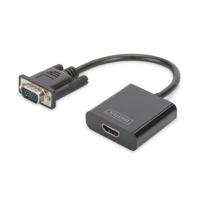 Convertitore Da Vga A Hdmi + Audio (3,5 Mm) Full Hd (1080P) 15 Cm