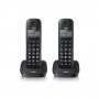 TELEFONO CORDLESS GALA TWIN NERO - 2 TELEFONI (Brondi)