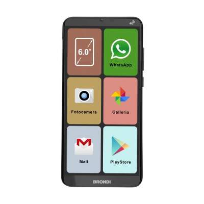 SMARTPHONE AMICO SMARTPHONE XL 4G 16GB NERO DUAL SIM (Brondi)