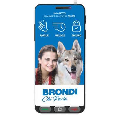 SMARTPHONE AMICO SMARTPHONE S+B 4G 16GB NERO DUAL SIM (Brondi)