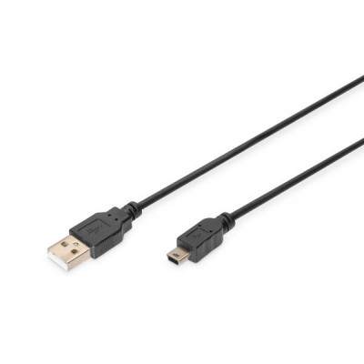 CAVO USB 2.0 A-MINI B M-M NERO (AK300130018S) (Digitus)