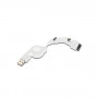 CAVO DOCK 3 IN 1 RETRAIBILE USB 2.0 + CONNETTORI 30PIN MICRO USB E MINI USB (Digitus)