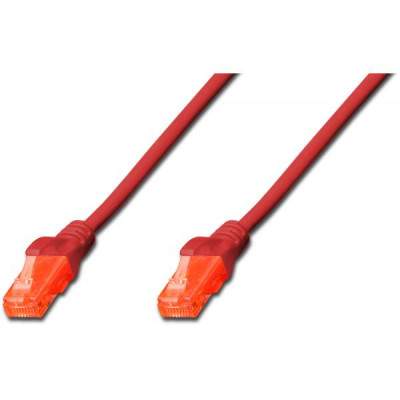 CAVO DI RETE DRITTO NON SCHERMATO CAT.6E 0,5 MT ROSSO (DK1614005R) (Digitus)