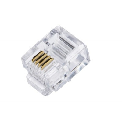 Connettore Plug Telefonico Rj11 6P4C (Conf.100Pz) (Lkpl64)