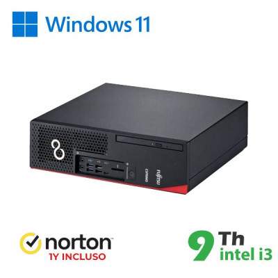 BUNDLE PC SFF FUJITSU D738 INTEL CORE I3-9X00 + NORTON ANTIVIRUS (RN54422311) PICK & RETURN (Fujitsu-rinovo)