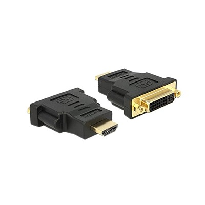 ADATTATORE SPINA HDMI (19PIN) A PRESA DVI-D DUAL LINK (24+5) DORATO