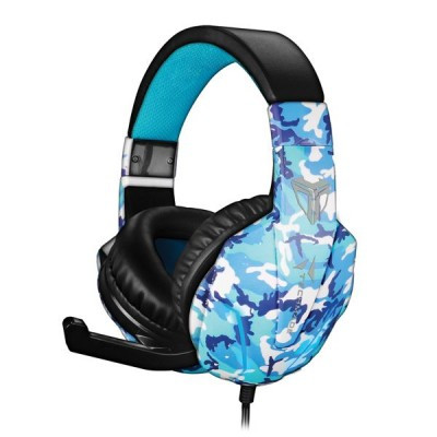 Cuffie Microfono Camouflage Blu (Tm-Fl1-Camblu) Gaming