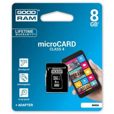 Goodram M40A 8 GB MicroSDHC UHS-I Classe 4