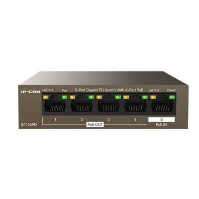 SWITCH 5 PORTE GIGABIT PD - 4 PORTE POE OUT - 1 PORTA POE IN (G1105PD) (Ip-com)