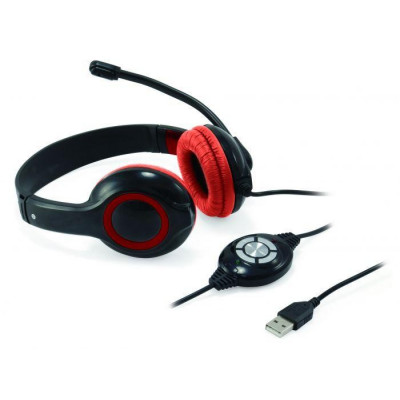 Cuffie Microfono Cchatstaru2R Stereo Usb Rosso