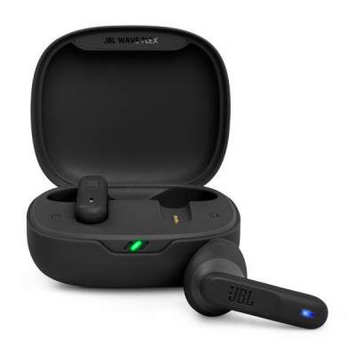 AURICOLARI BLUETOOTH WAVE FLEX + CUSTODIA RICARICA- COLORE NERO (Jbl)