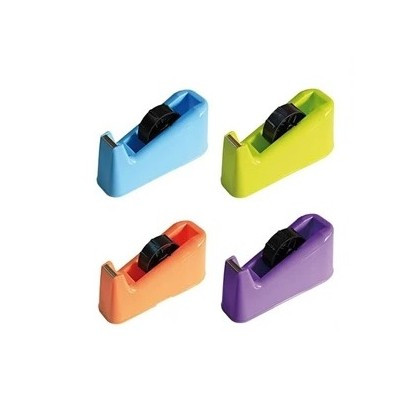 Dispenser Da Banco Per Nastri Adesivi 33/66 Mt - Colori Fluo Assortiti