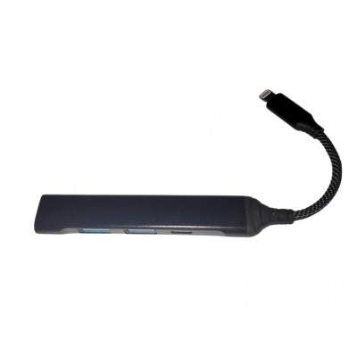HUB 4 PORTE SLIM 3X USB3.0 + LIGHTNING (LE-121) (Leovin)