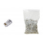 CONFEZIONE 100 PZ CONNETTORI 8 POLI PLUG RJ45 CAT.5E UTP (LKPL85U) CON FORI PER AGEVOLARE INSERIMENTO CAVI (Link)