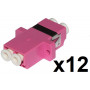 CONFEZIONE 12 ADATTATORI FIBRA OTTICA LC/LC MULTIMODE DUPLEX OM4 (LKLCD412) (Link)