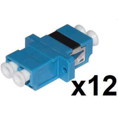 CONFEZIONE 12 ADATTATORI FIBRA OTTICA LC/LC SINGLEMODE DUPLEX (LKLCDS12) (Link)