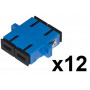 CONFEZIONE 12 ADATTATORI FIBRA OTTICA SC/SC SINGLEMODE DUPLEX (LKSCDS12) (Link)