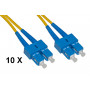 CONFEZIONE 10 CAVI FIBRA OTTICA SC A SC SINGLEMODE DUPLEX OS2 MT.2 (LKSCSC902E) (Link)