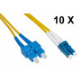 CONFEZIONE 10 CAVI FIBRA OTTICA LC A SC SINGLEMODE DUPLEX OS2 MT.2 (LKLCSC902E) (Link)