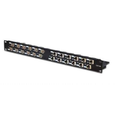PANNELLO PATCH 24 PORTE MODULARE VUOTO PER RACK 19" BLACK (AR-PP24M) (Mach Power)
